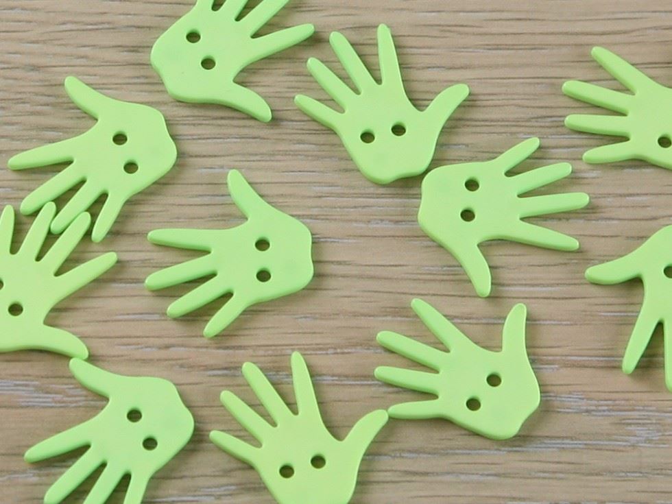 Dill Neon Hands Buttons (Value Pack) Green
 