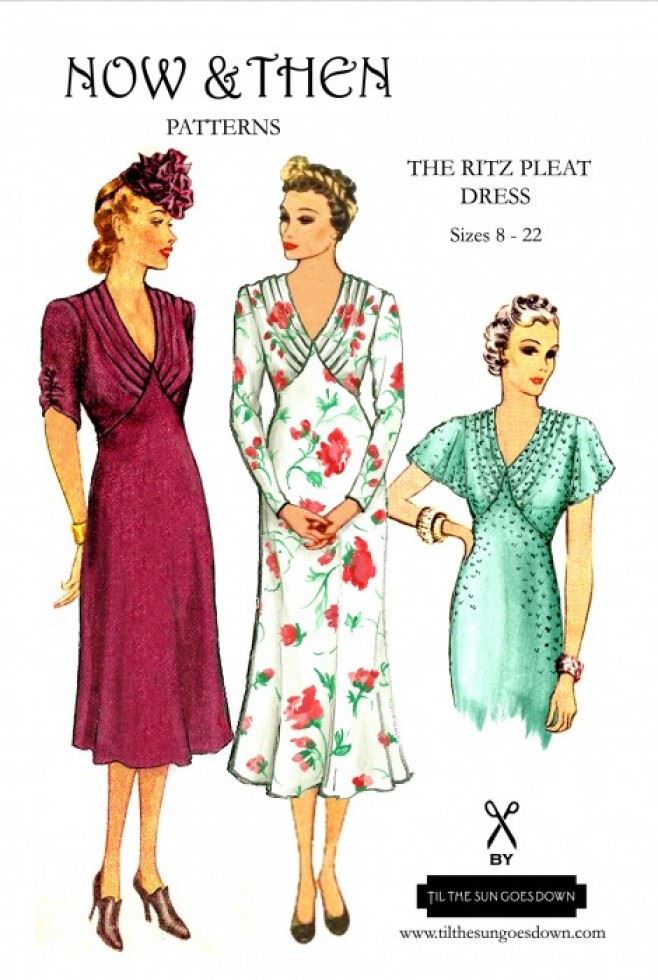 Now And Then Patterns Sewing Pattern The Ritz Pleat Dress