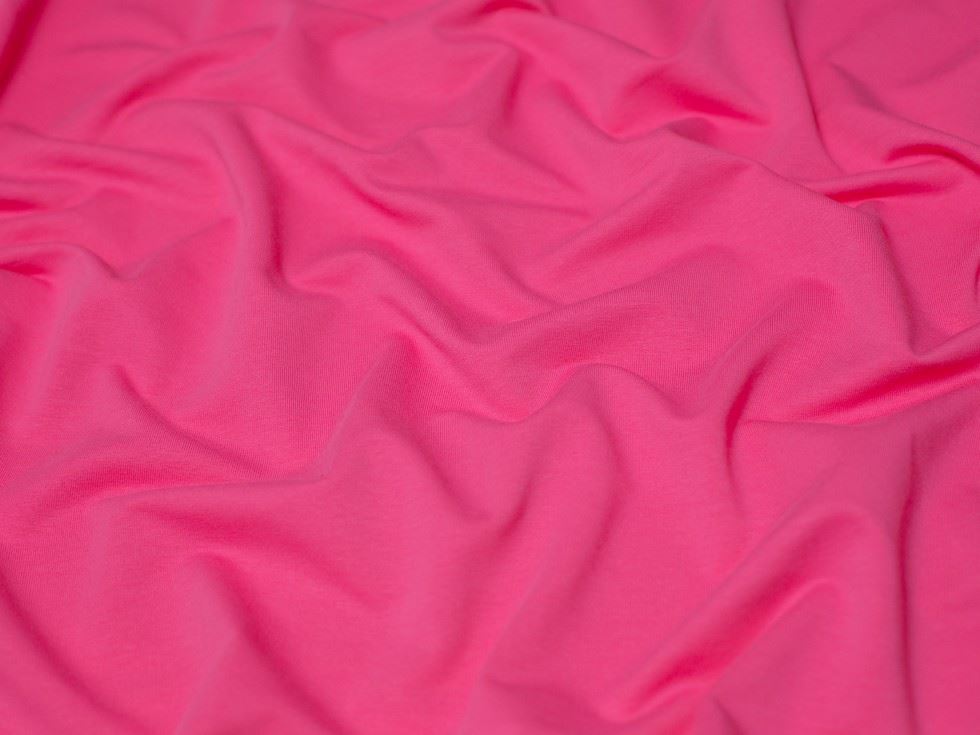 Minerva Core Range Fuchsia Pink Light Loop Back French Terry Stretch Knit Fabric