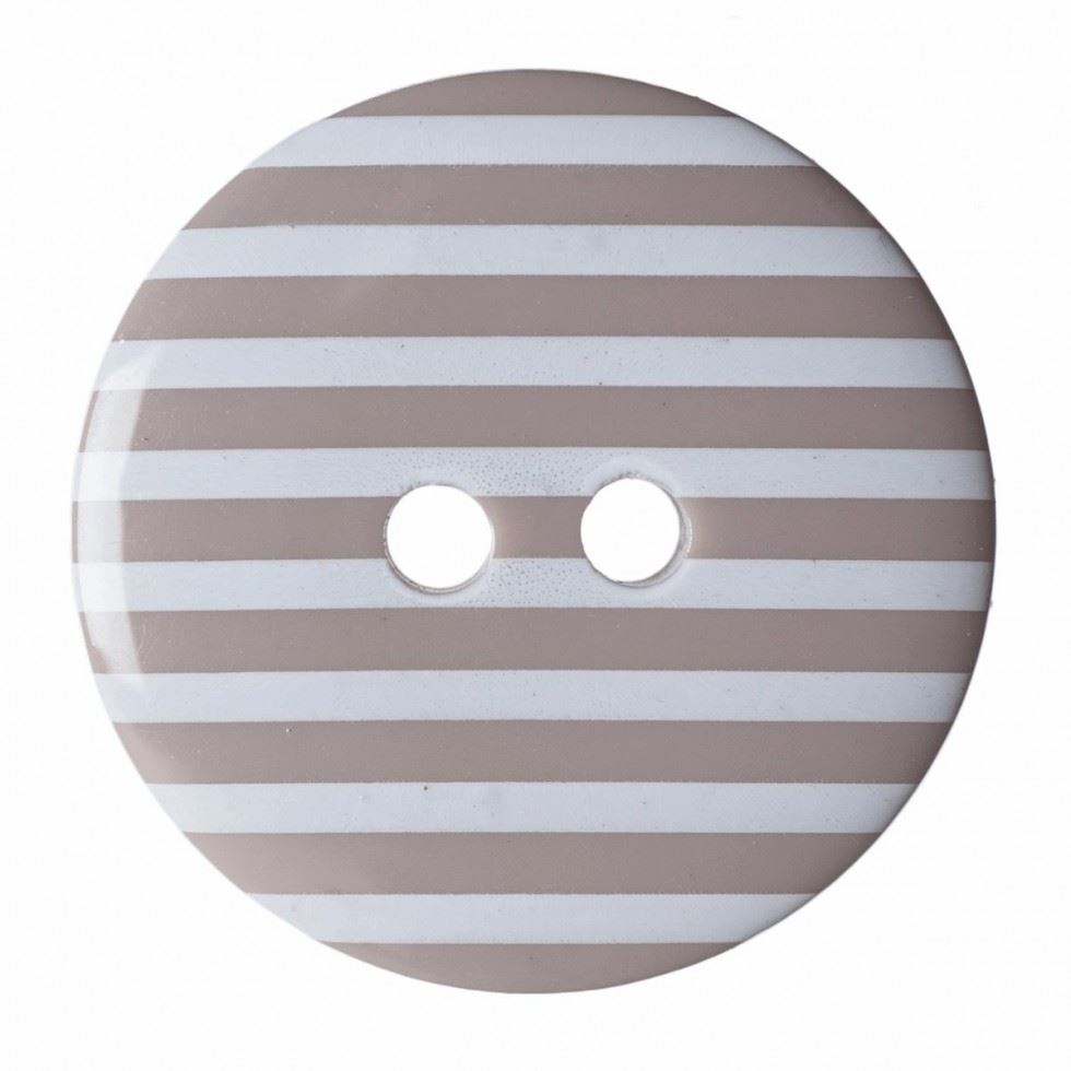 Hemline Grey Round Stripe Buttons