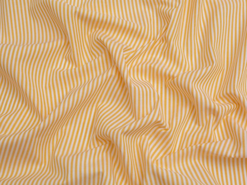 Minerva Core Range Stripe Yarn Dyed Cotton Chambray Fabric Yellow