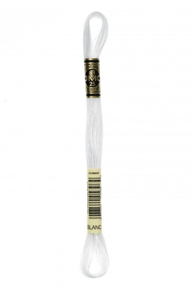 DMC Stranded Cotton Embroidery Thread Blanc White
 