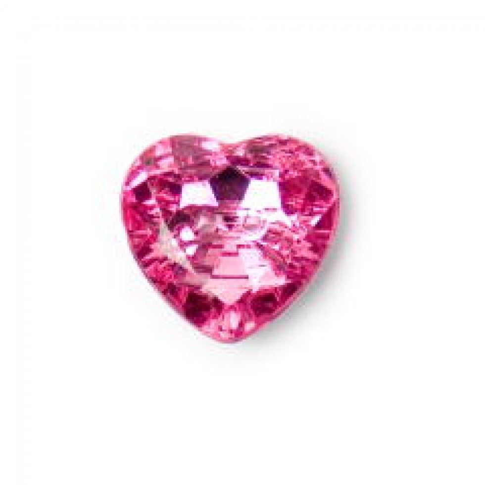 Crendon Crystal Heart Buttons (Value Pack) Pink
 
