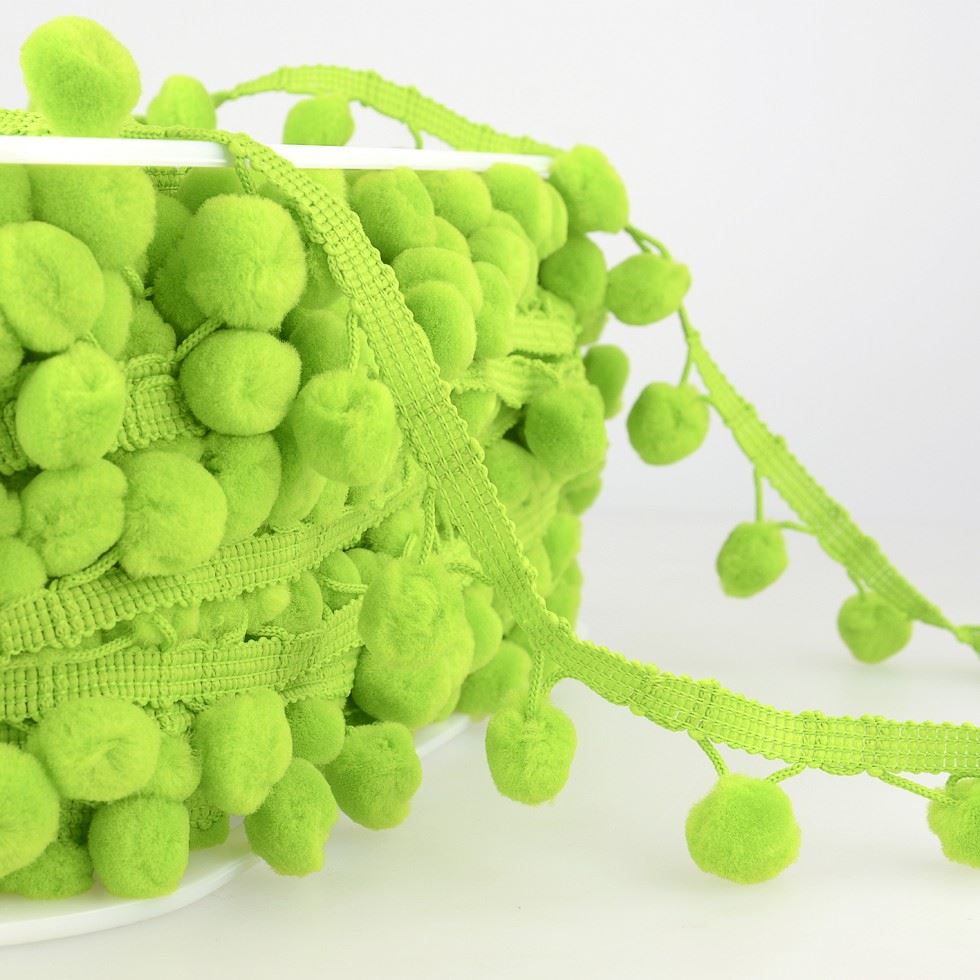 Stephanoise Pom Pom Trim Anise Green
 