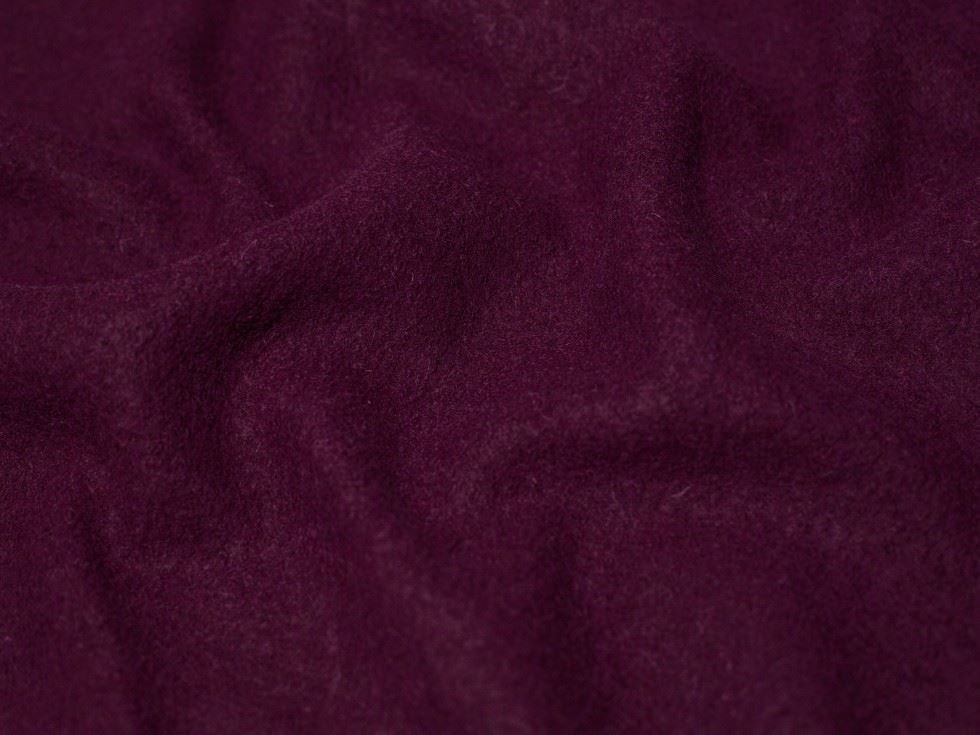 Minerva Core Range Plum 100% Pure Boiled Wool Coating Fabric