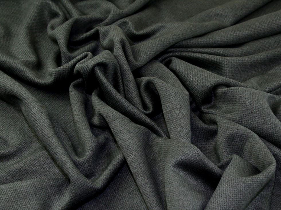 Grey Deadstock Wool Blend Coating Fabric