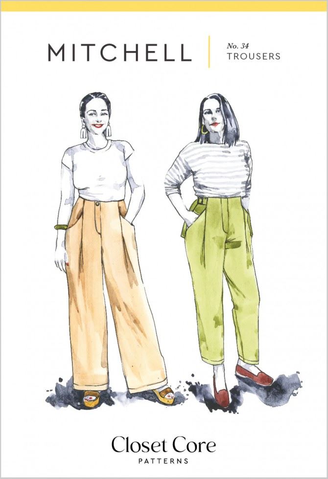 Closet Core Patterns Paper Sewing Pattern Mitchell Trousers
 