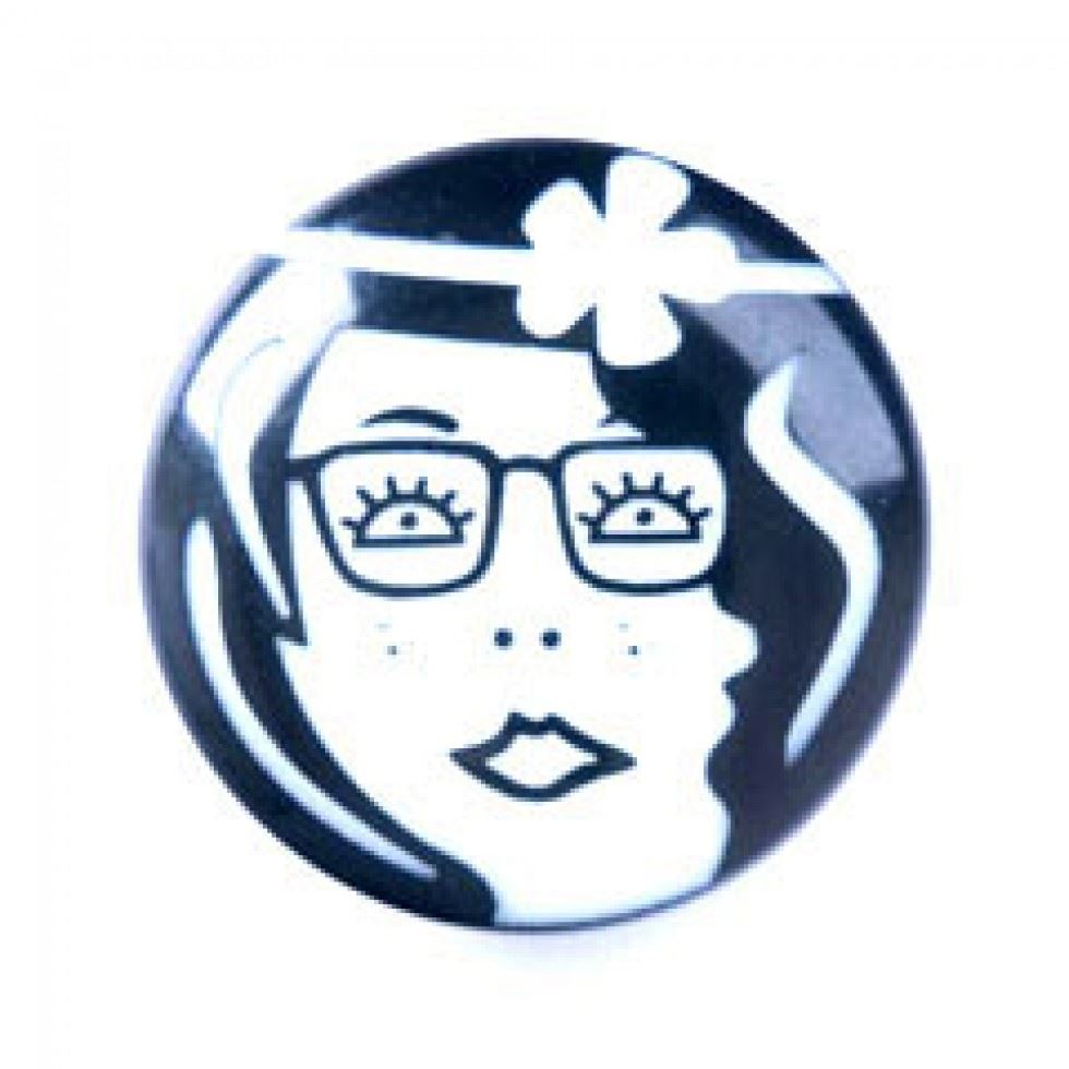Trimits Black & White Art Deco Face Buttons