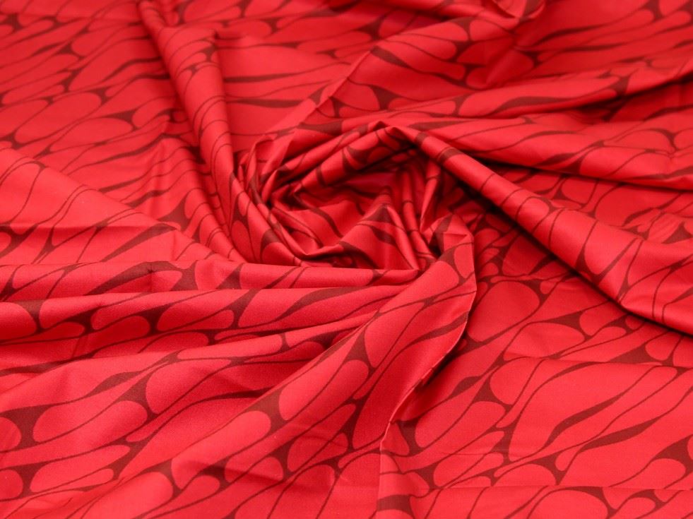 Red Deadstock 100% Cotton Fabric