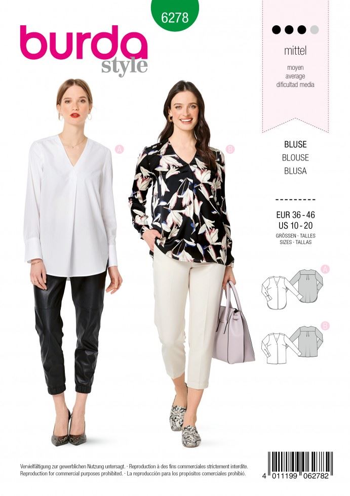 Burda Paper Sewing Pattern 6278
 