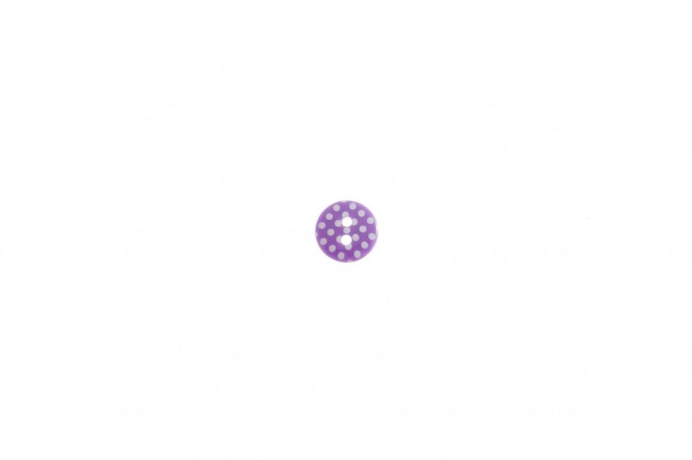 Trimits Purple & White Round Spotty Buttons (Value Pack)