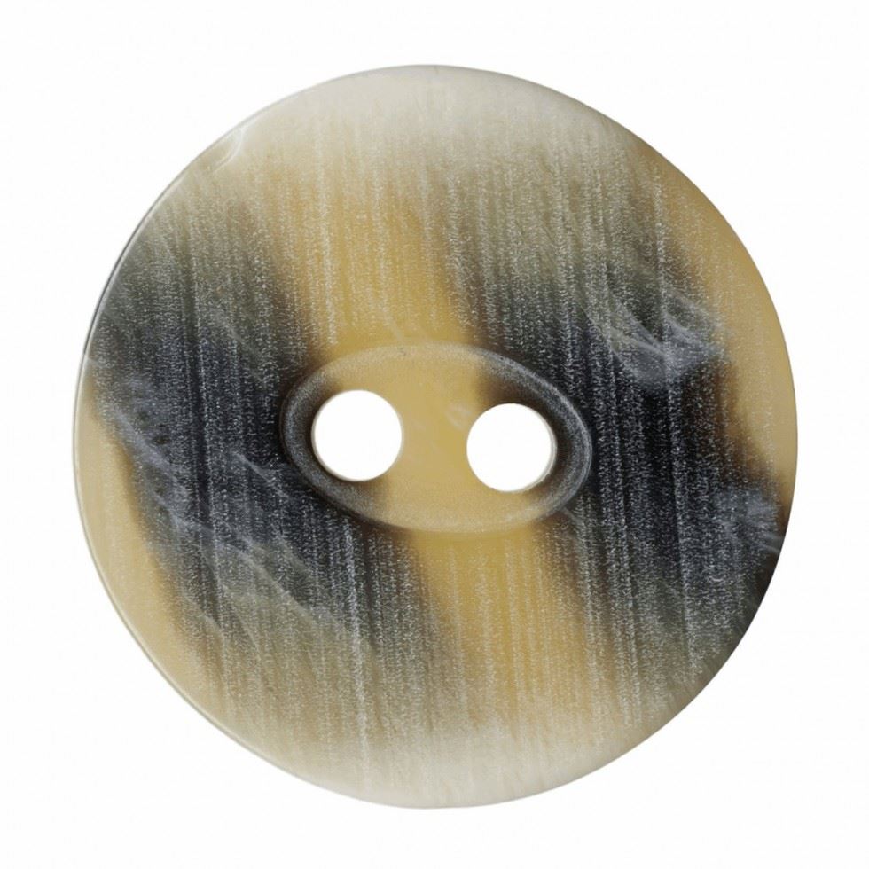Hemline Yellow Round Stripe Buttons