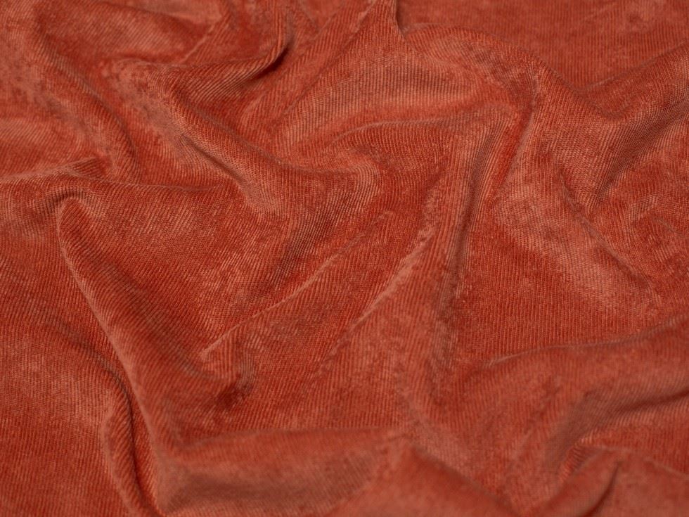 Minerva Core Range Rust 15 Wale Stretch Woven Corduroy Fabric