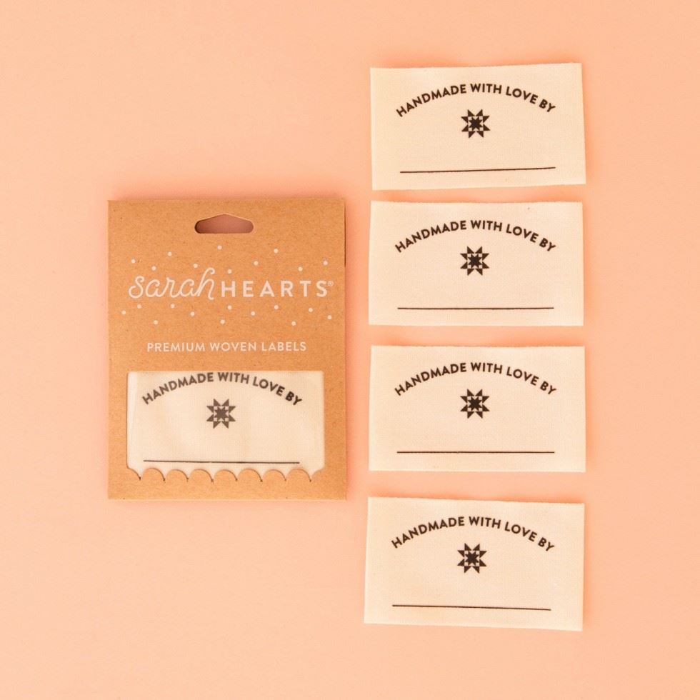 Sarah Hearts Handmade With Love Organic Cotton Write In Woven Labels
 