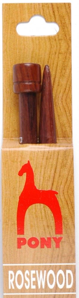 Pony Multi-Colour Single Ended Rosewood Wood Knitting Pins - 35Cm X 6.50Mm - Image 4