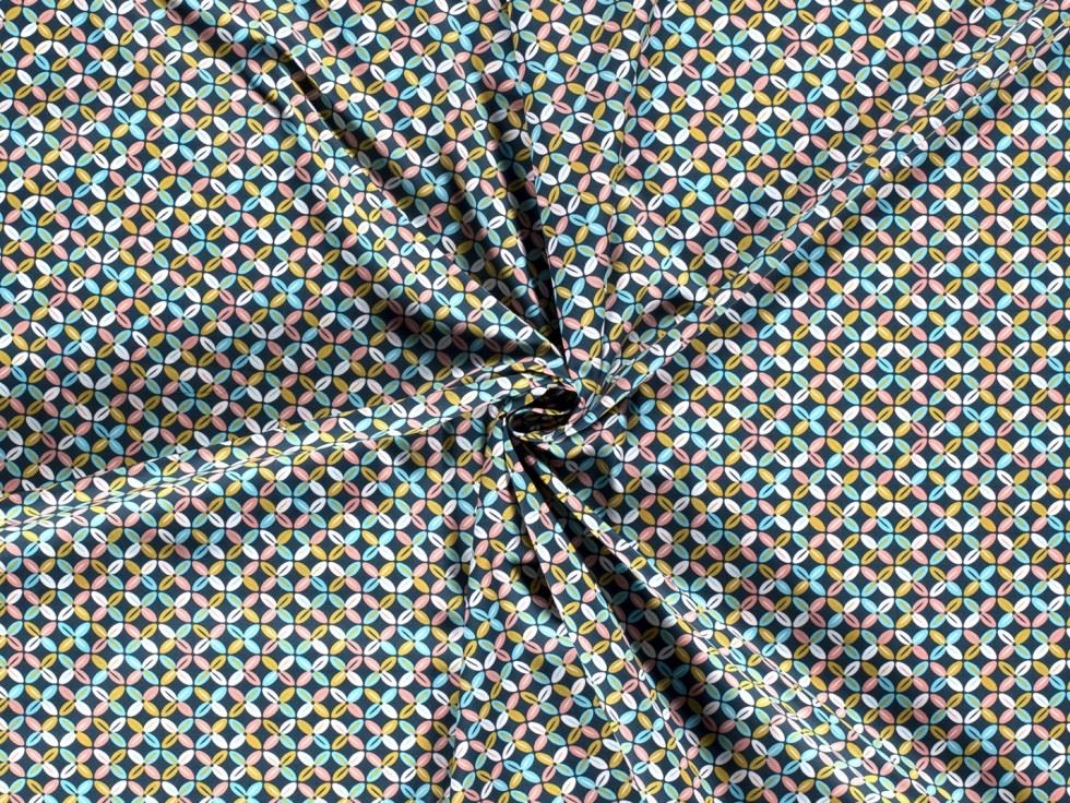100% Cotton Poplin Fabric Petrol
 