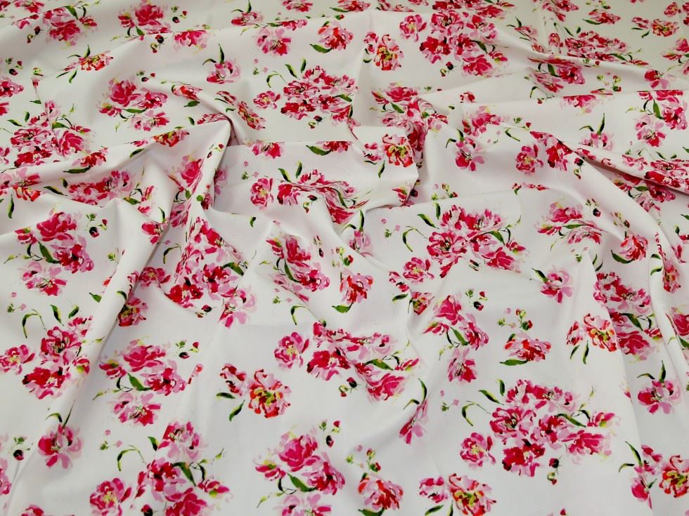 John Louden Pink 100% Cotton Poplin Fabric