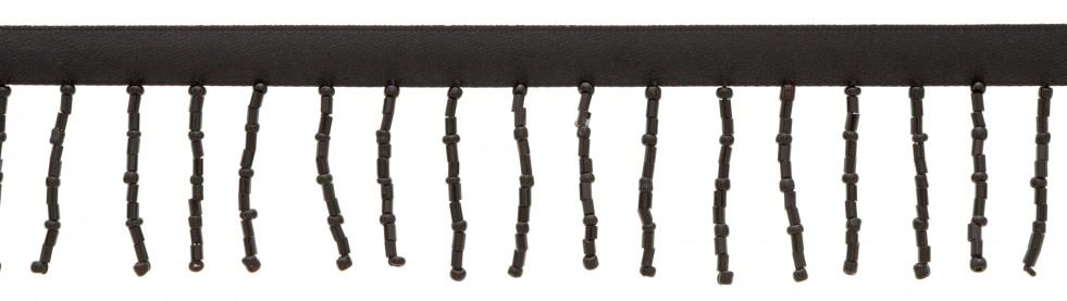 Simplicity Black Beaded Fringe Trim