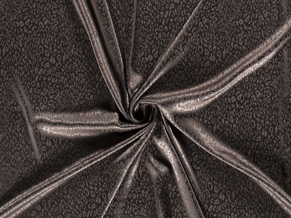 Stretch Woven Jacquard Satin Fabric Brown