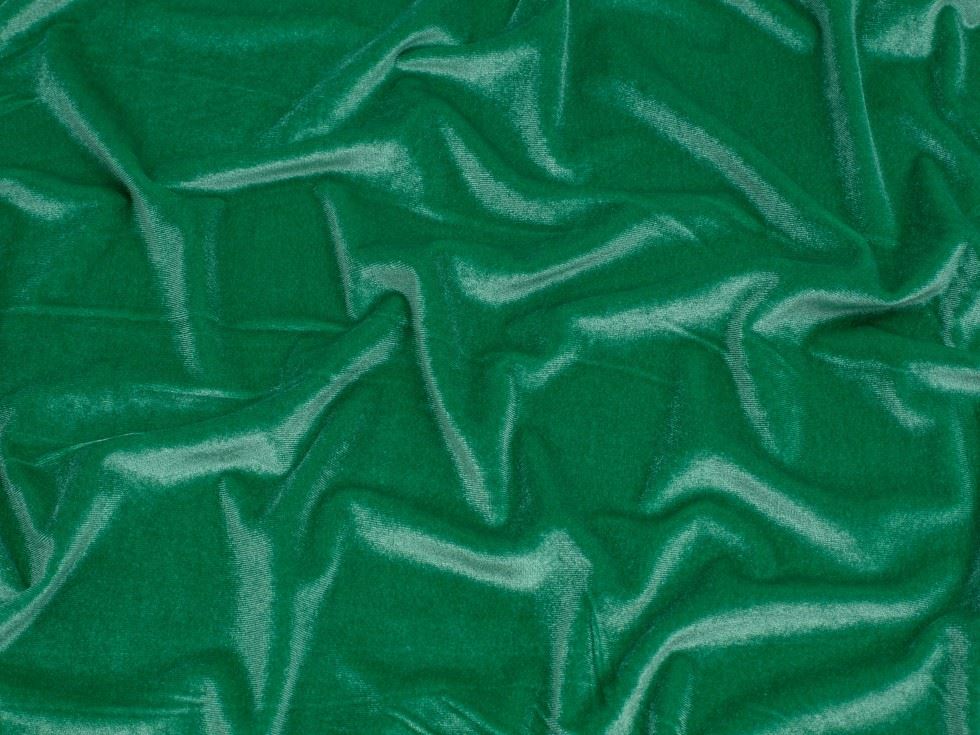 Minerva Core Range Panne Velvet Stretch Knit Fabric Deep Mint
 
