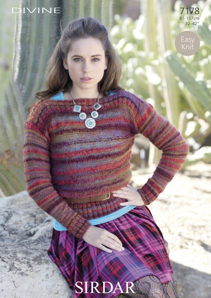 Sirdar Divine Knitting Pattern 7178
 