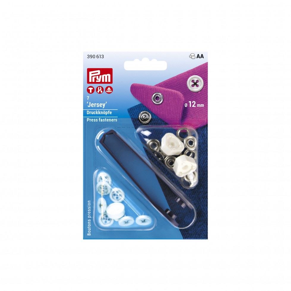 Prym Jersey Button Effect Snaps Press Fasteners Black