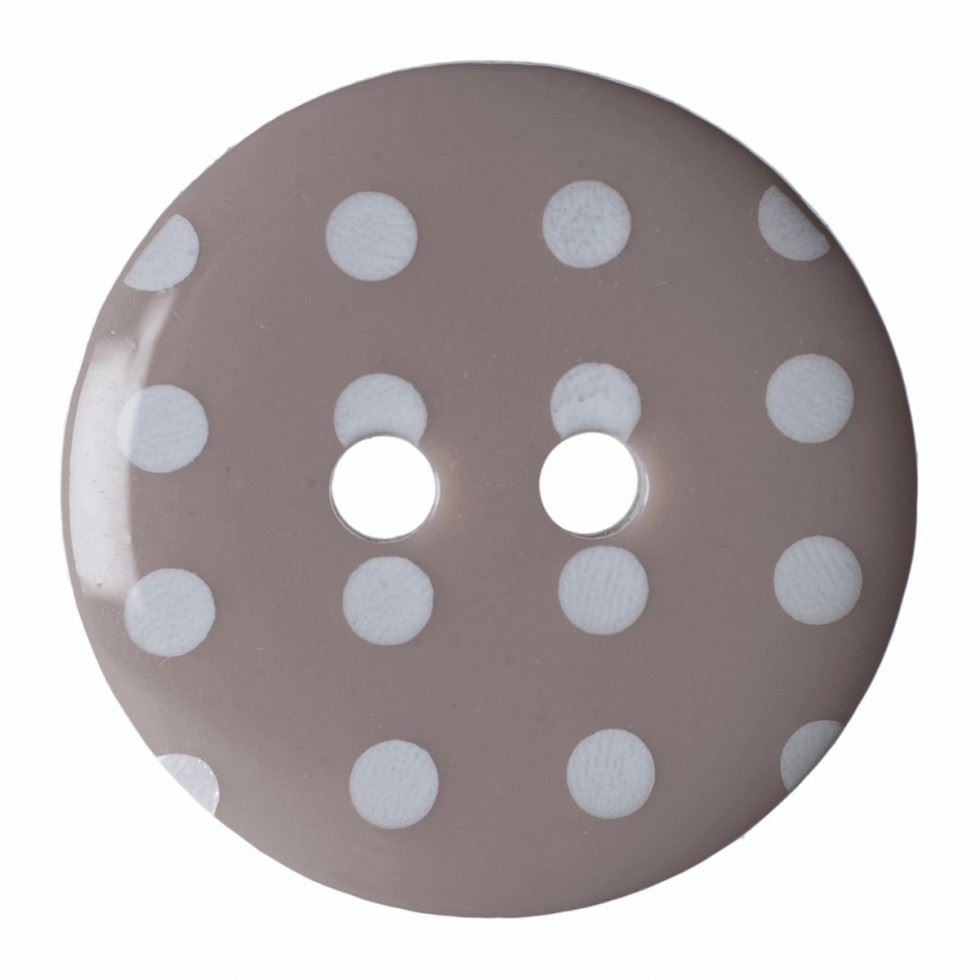 Hemline Grey Polka Dot Buttons