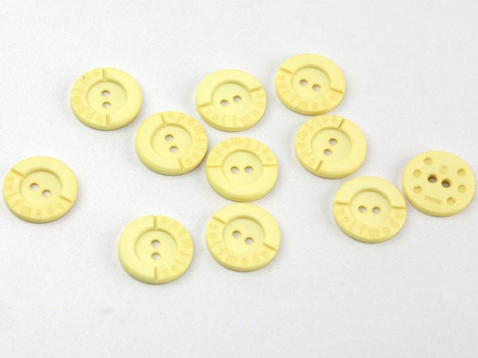 Dill Lemon Yellow Round Selfmade Buttons (Value Pack)