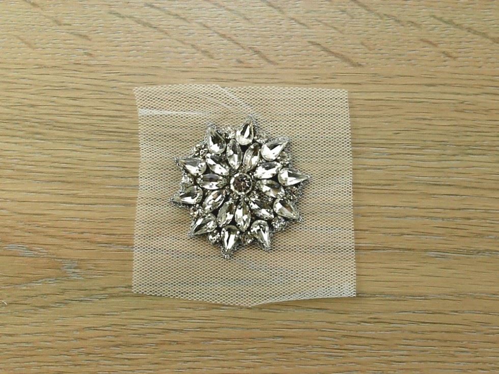 Diamante Crystal Appliques Silver