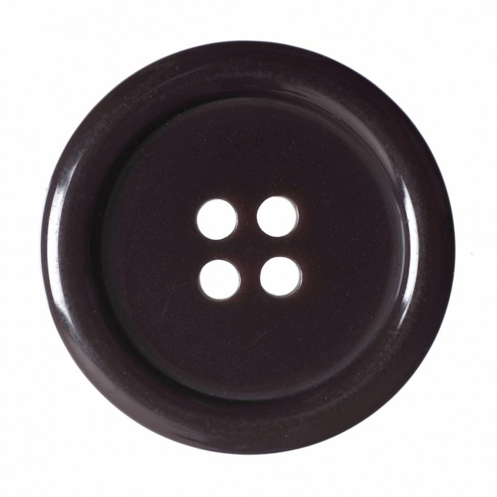 Hemline Brown Round Plastic Buttons