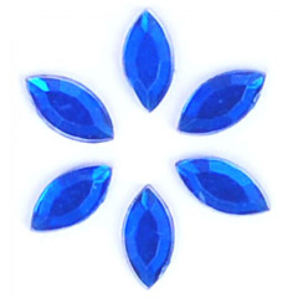 Trimits Oval Stick On Diamantes Royal Blue