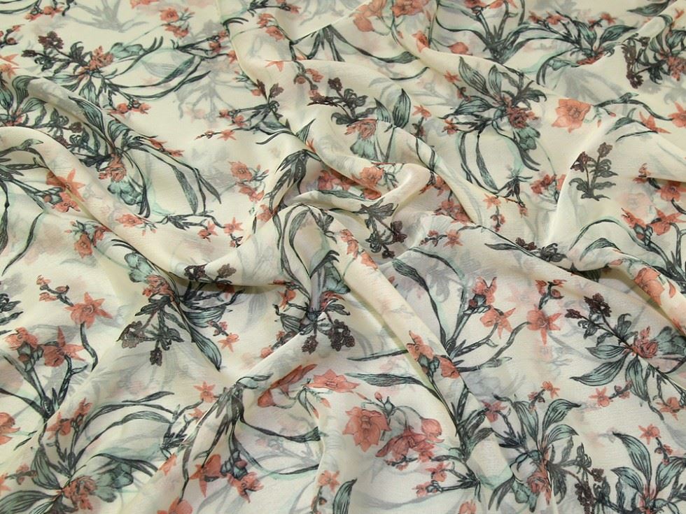 Deadstock Riva Crinkle Sheer Chiffon Fabric Lemon
 