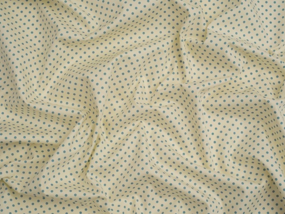 Minerva Core Range 100% Cotton Poplin Fabric Pale Blue on Ivory