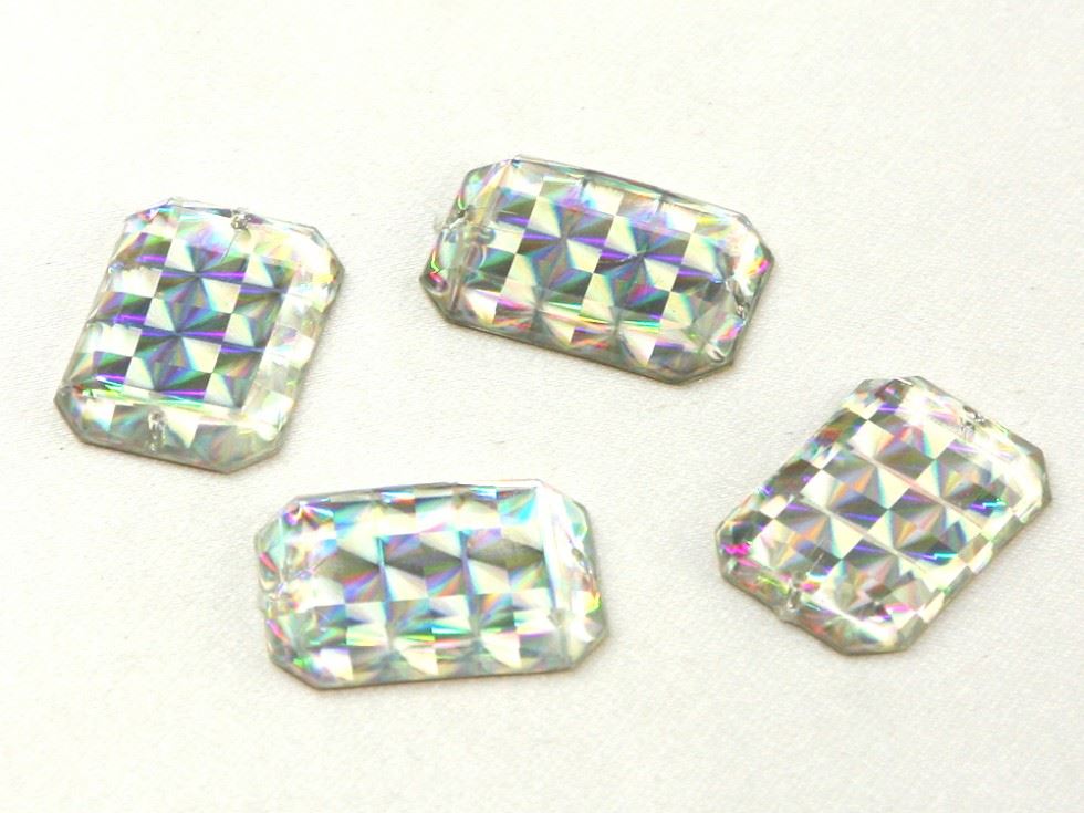Lozenge Acrylic Jewels Crystal AB
 