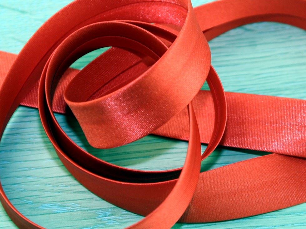 Prym Orange Duchesse Satin Bias Binding Tape