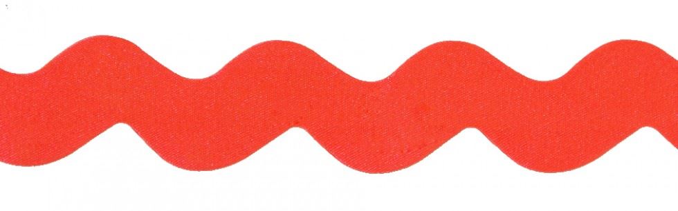 Berisfords Ric Rac Ribbon Fluorescent Orange
 
