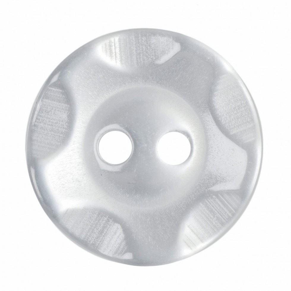 Hemline White Round Plastic Buttons