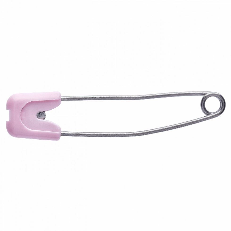 Hemline Nappy Pins Pink