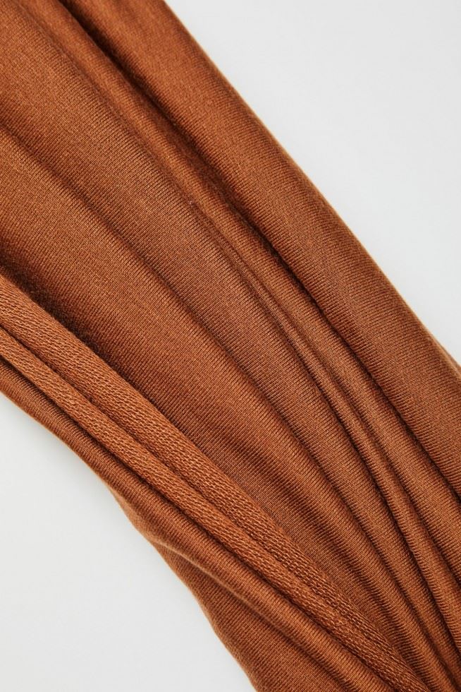 Meet Milk Pecan Tencel Lyocell Loop Back French Terry Stretch Knit Fabric