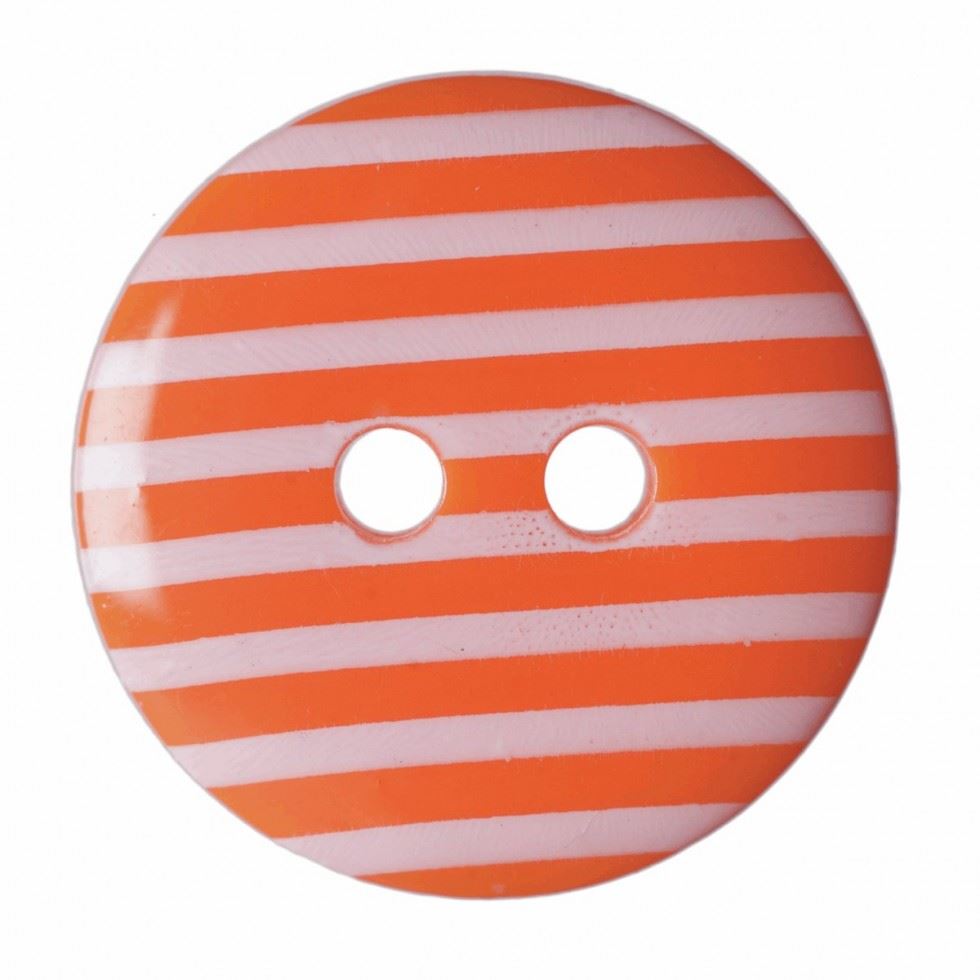 Hemline Orange Round Stripe Buttons