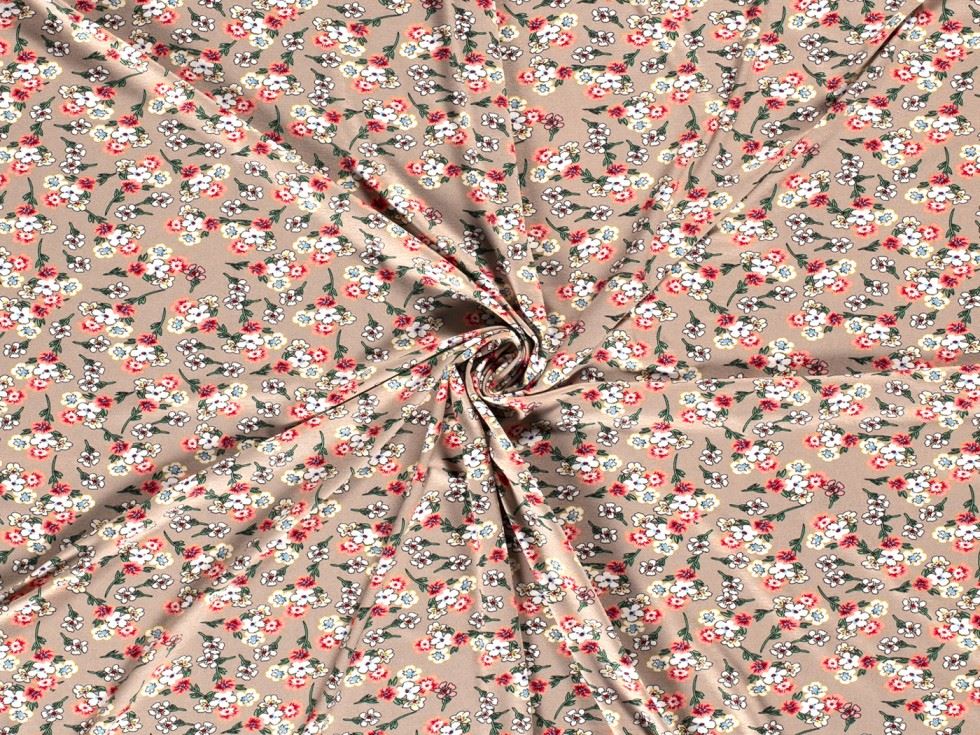Viscose Jersey Stretch Knit Fabric Beige
 