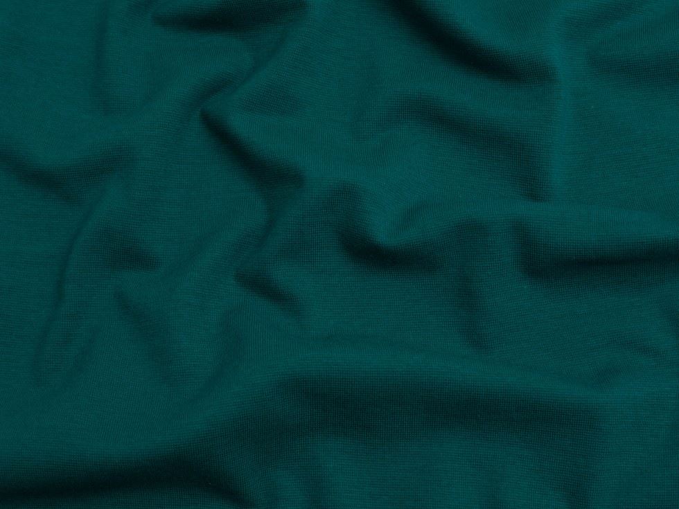 Minerva Core Range Peacock Organic Tubular Ribbing Stretch Knit Fabric