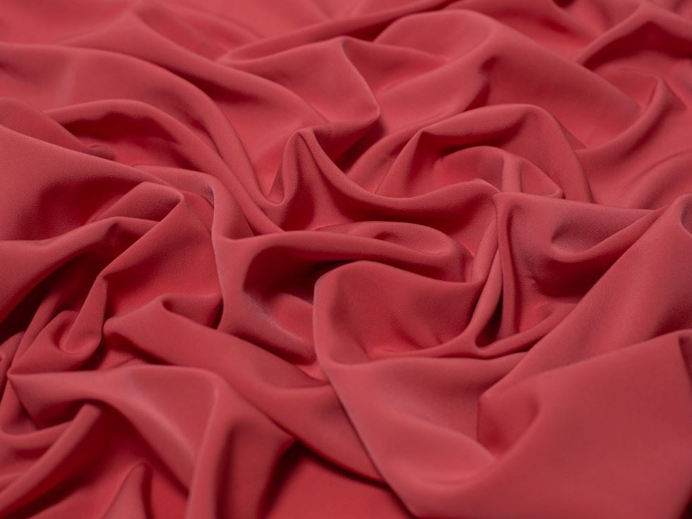 Minerva Core Range Coral Luxury Smooth Crepe Fabric