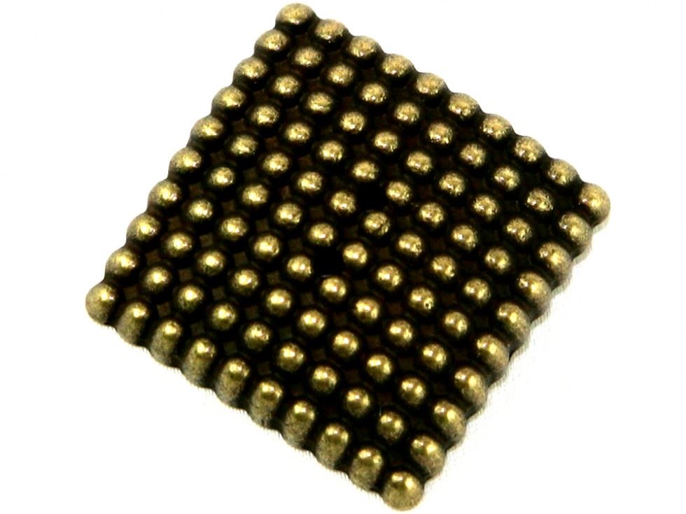 Dill Antique Gold Square Metal Buttons (Value Pack)