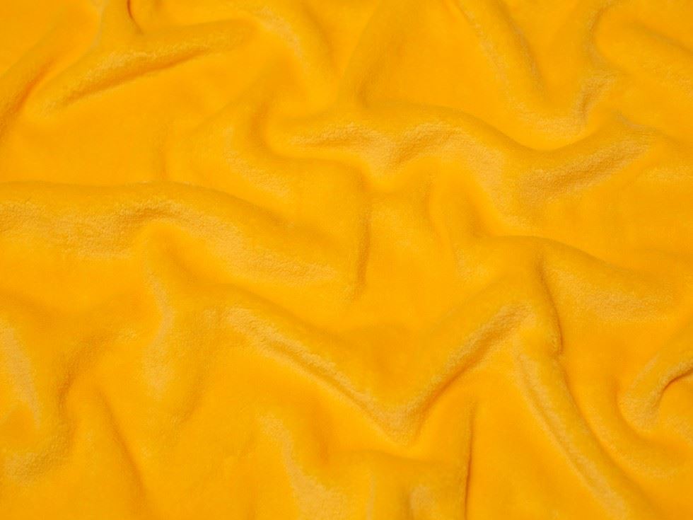Minerva Core Range Super Soft Plush Cuddle Fleece Fabric Yellow