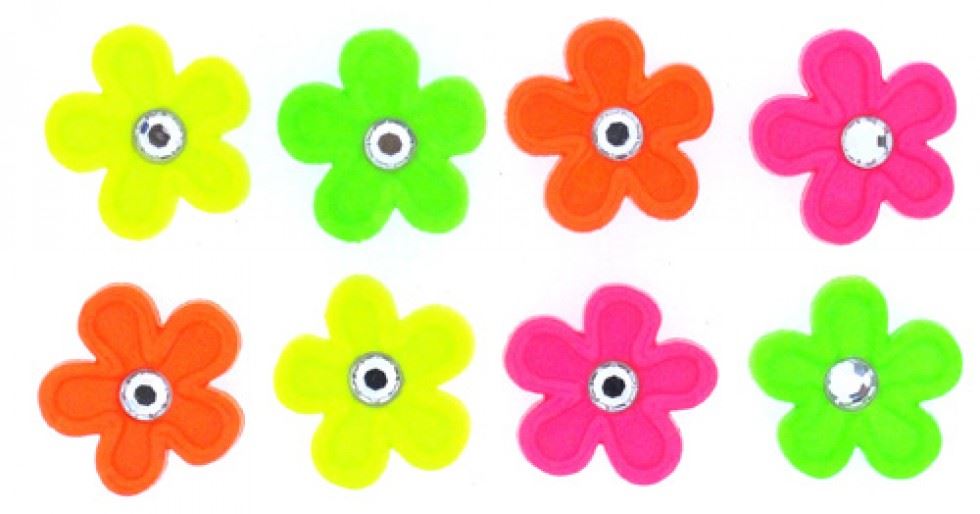 Dress It Up Nothin But Neon Buttons
 