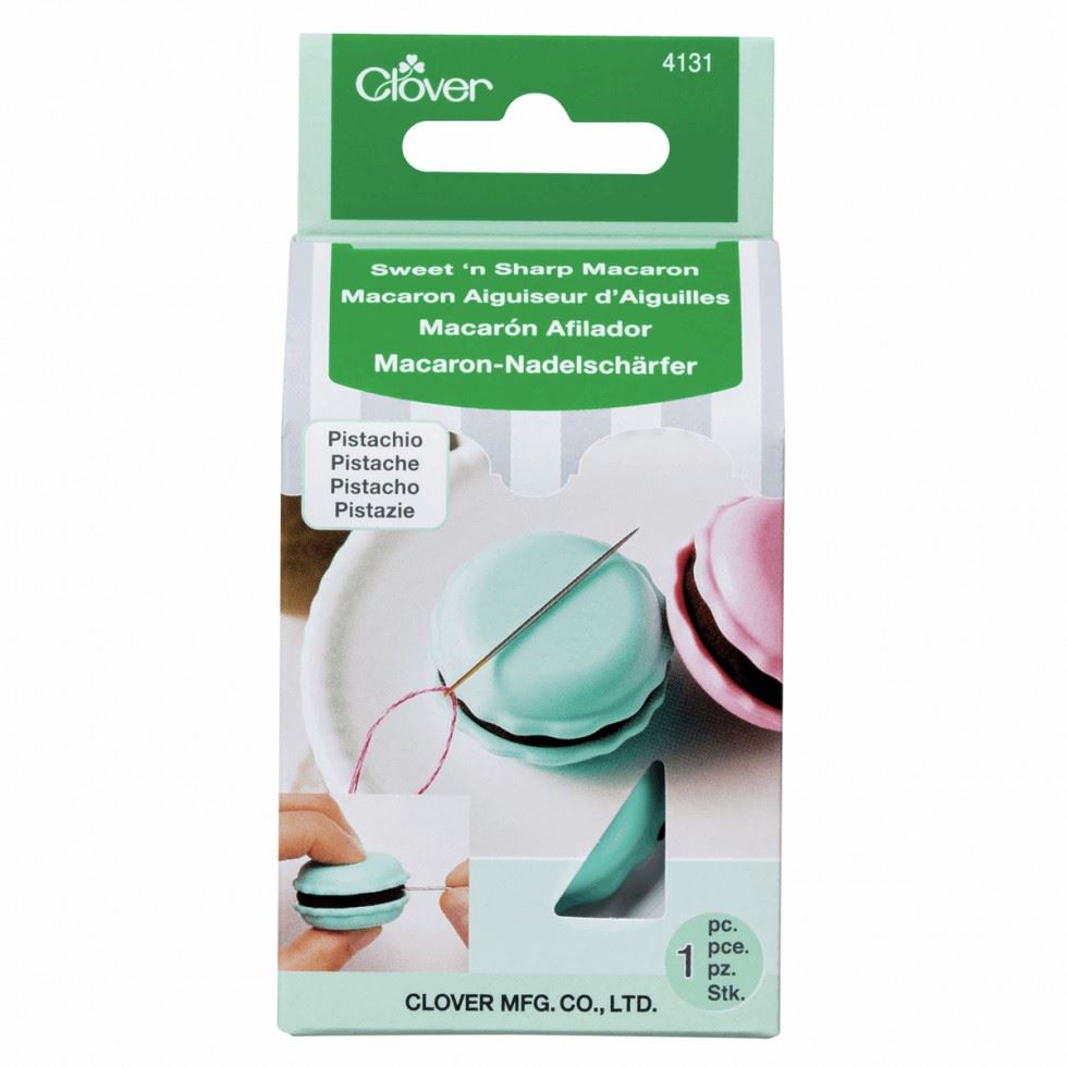 Image of Clover Sweet n Sharp Macaron Needle Sharpener Pistachio