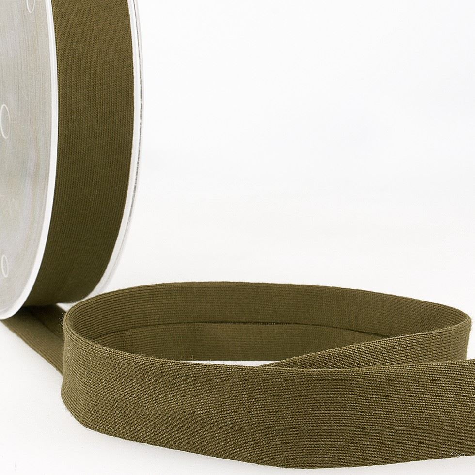 Stephanoise Cotton Jersey Bias Binding Tape Khaki