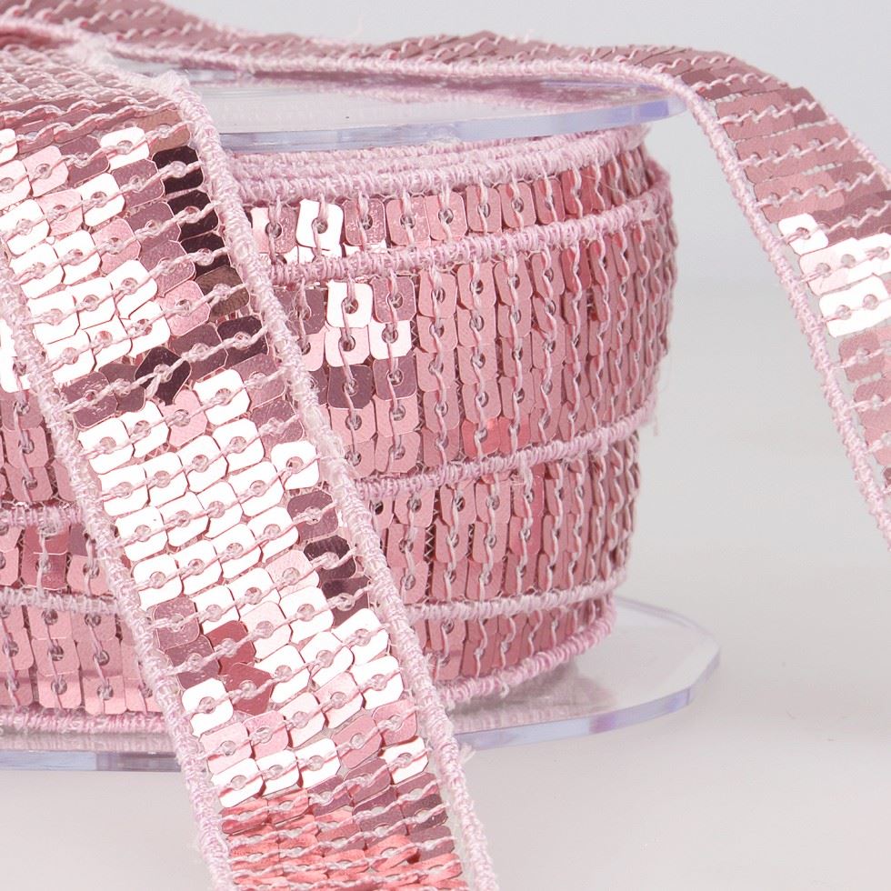 Stephanoise Sequin Trim Light Pink