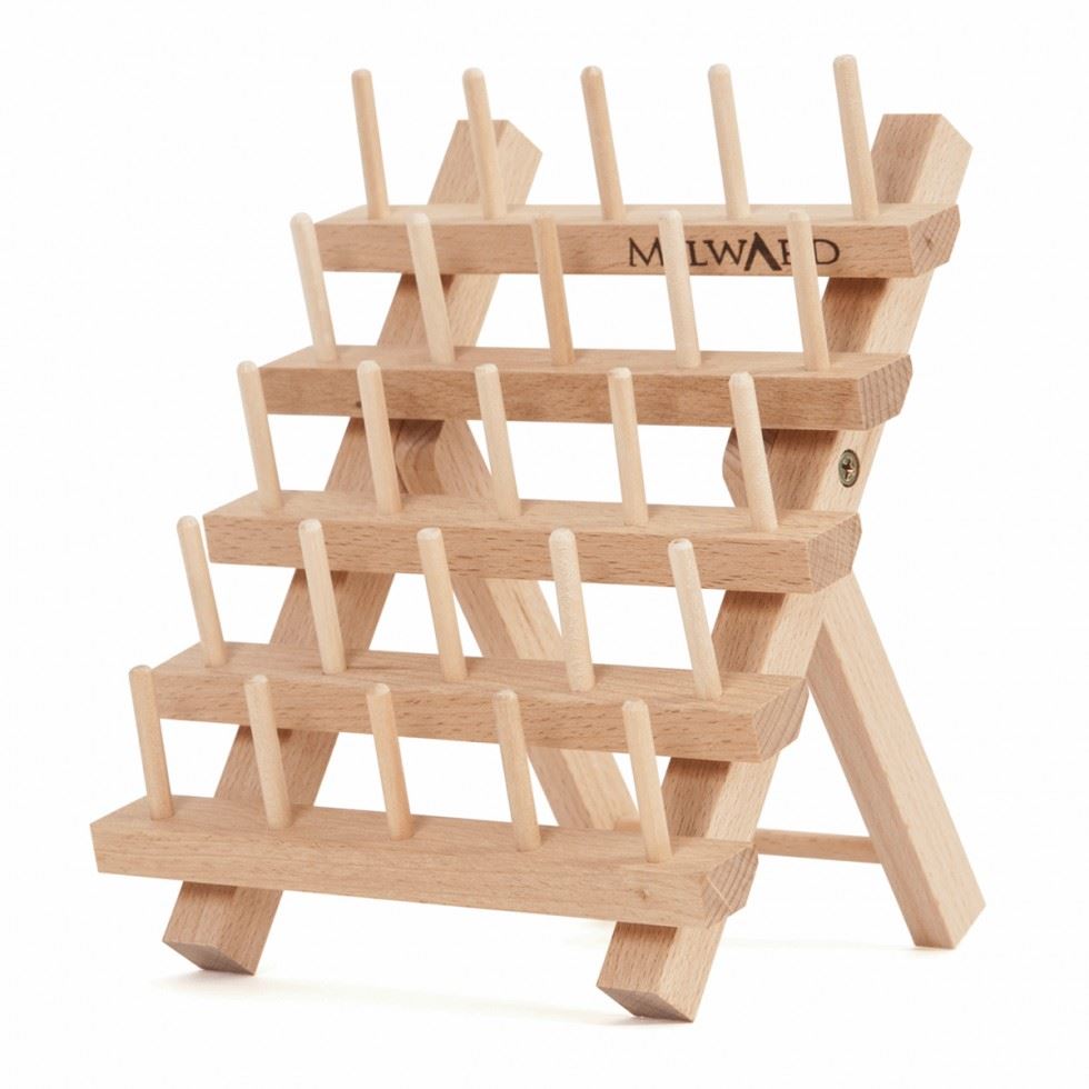 Milward 25 Spool Wood Rack Thread Holder
 